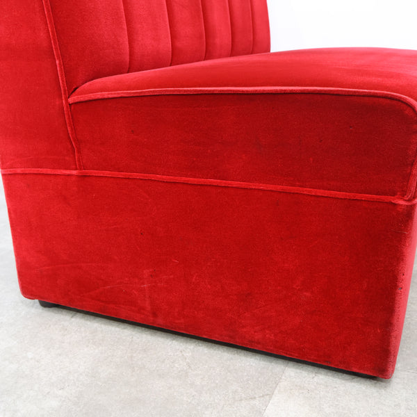 レトロなボックスソファ 2人掛け（ラウンジ・純喫茶）No.9