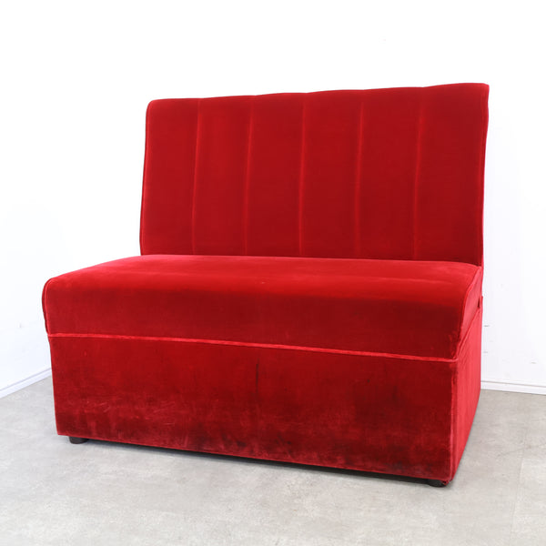 レトロなボックスソファ 2人掛け（ラウンジ・純喫茶）No.11