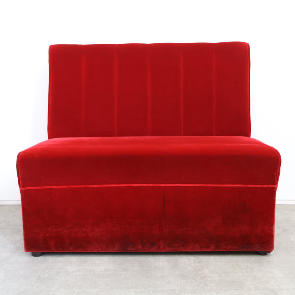 レトロなボックスソファ 2人掛け（ラウンジ・純喫茶）No.11