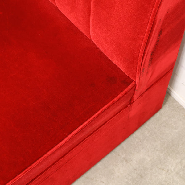 レトロなボックスソファ 2人掛け（ラウンジ・純喫茶）No.11