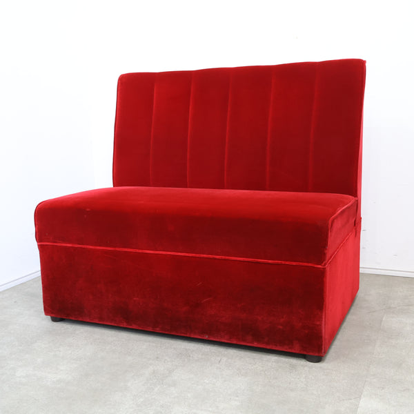 レトロなボックスソファ 2人掛け（ラウンジ・純喫茶）No.12