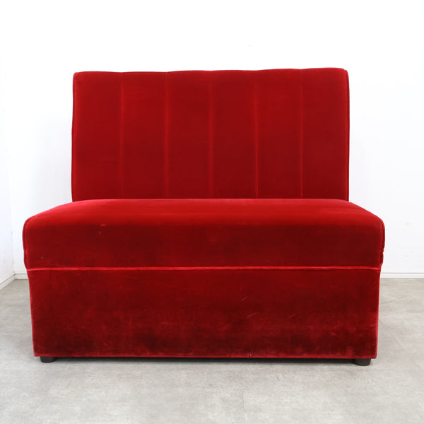 レトロなボックスソファ 2人掛け（ラウンジ・純喫茶）No.12