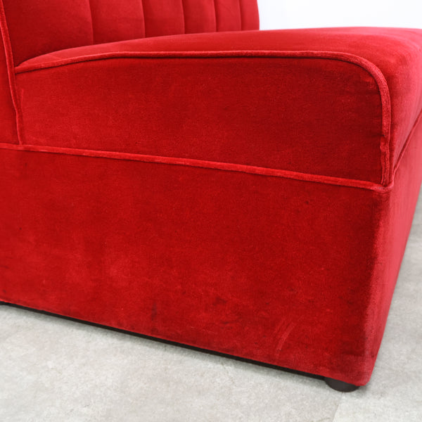 レトロなボックスソファ 2人掛け（ラウンジ・純喫茶）No.12