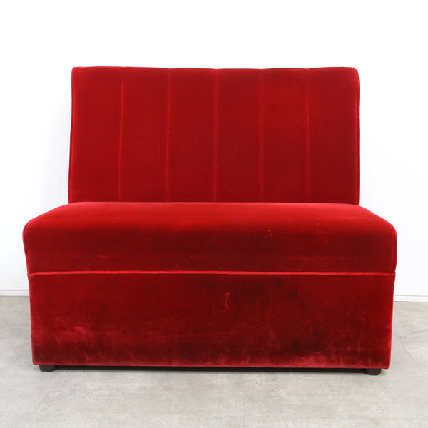 レトロなボックスソファ 2人掛け（ラウンジ・純喫茶）No.13