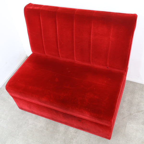 レトロなボックスソファ 2人掛け（ラウンジ・純喫茶）No.13