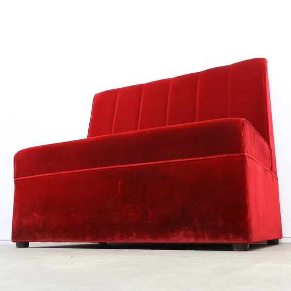 レトロなボックスソファ 2人掛け（ラウンジ・純喫茶）No.13