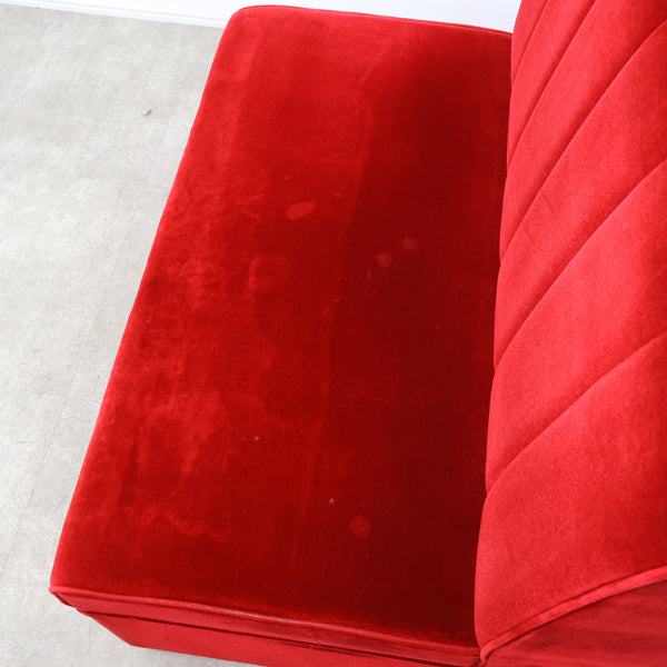 レトロなボックスソファ 2人掛け（ラウンジ・純喫茶）No.13