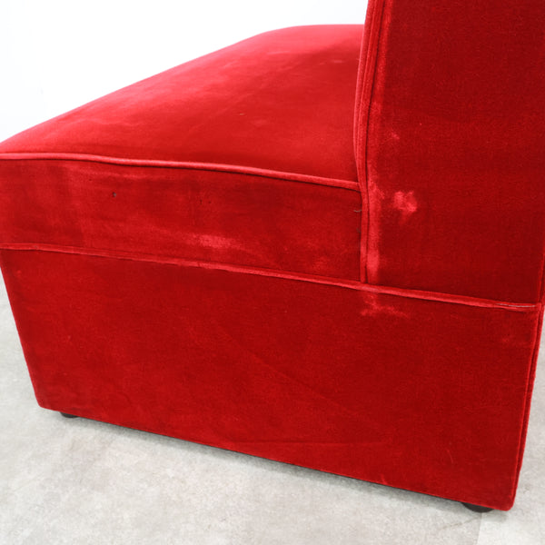 レトロなボックスソファ 2人掛け（ラウンジ・純喫茶）No.13