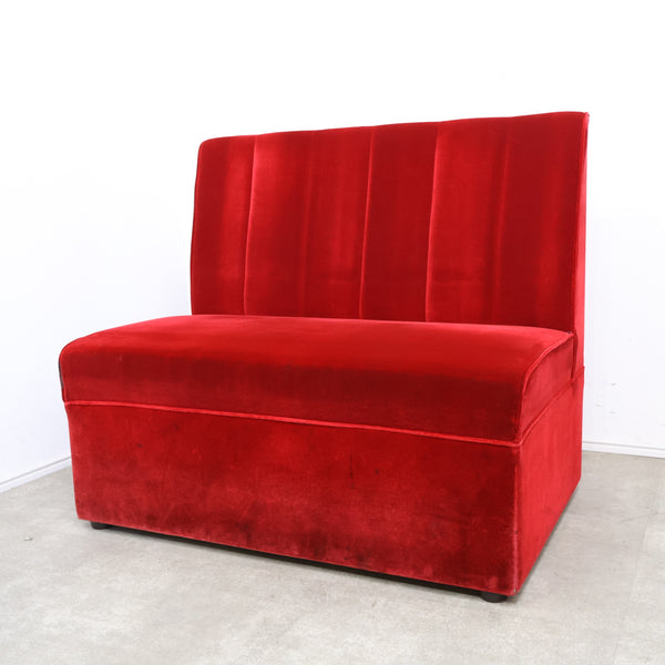 レトロなボックスソファ 2人掛け（ラウンジ・純喫茶）No.14