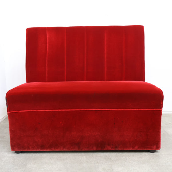 レトロなボックスソファ 2人掛け（ラウンジ・純喫茶）No.14