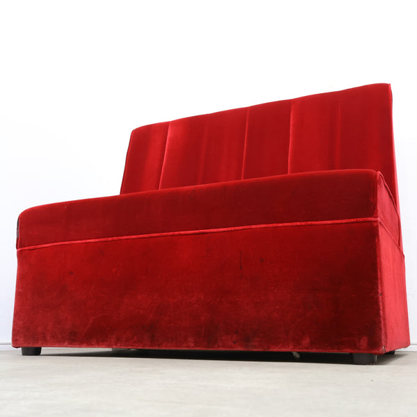 レトロなボックスソファ 2人掛け（ラウンジ・純喫茶）No.14