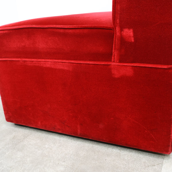 レトロなボックスソファ 2人掛け（ラウンジ・純喫茶）No.14