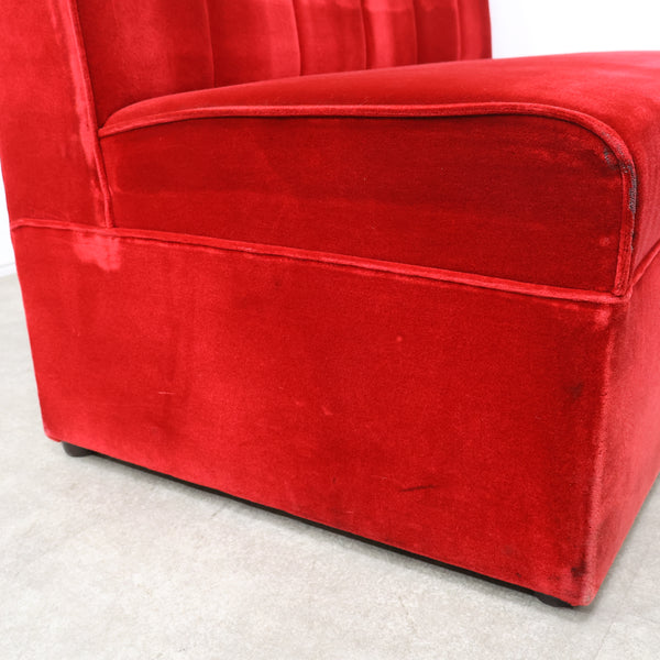 レトロなボックスソファ 2人掛け（ラウンジ・純喫茶）No.14