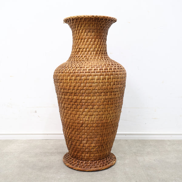 ラタン製フラワーベース