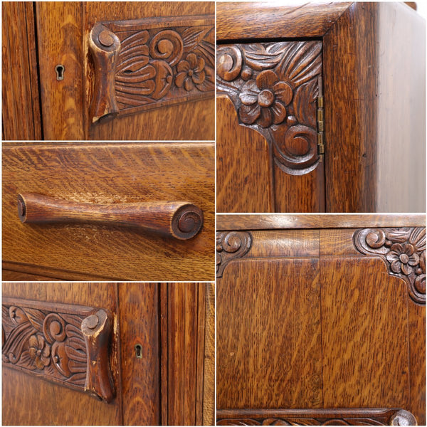木彫り細工がかっこいい！ジャコビアン様式の英国アンティークサイドボード