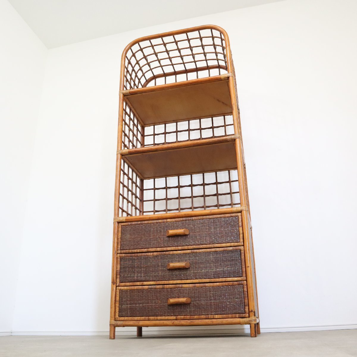 籐（ラタン）製オープンシェルフラック – バナルオンラインショップ