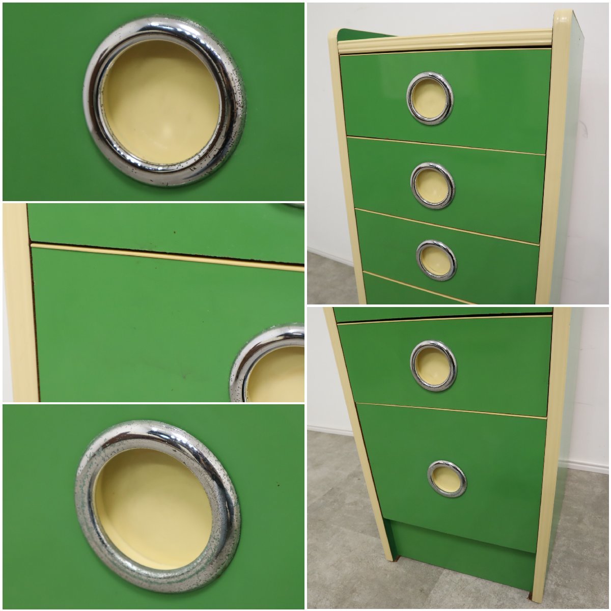 レトロポップなグリーンのチェスト・小物収納 – バナルオンライン