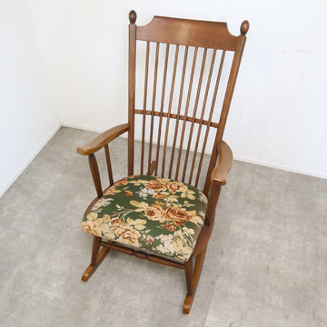 花柄座面が可愛い！松田家具 ロッキングチェア – バナルオンライン 