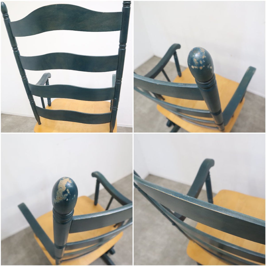 アンティーク ゴブラン織 ロッキングチェア 折り畳み椅子 ロココ調 ビンテージ