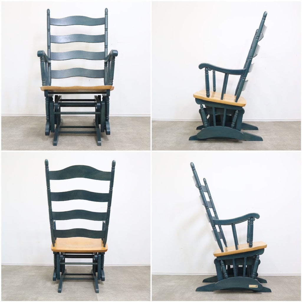 アンティーク ゴブラン織 ロッキングチェア 折り畳み椅子 ロココ調 ビンテージ