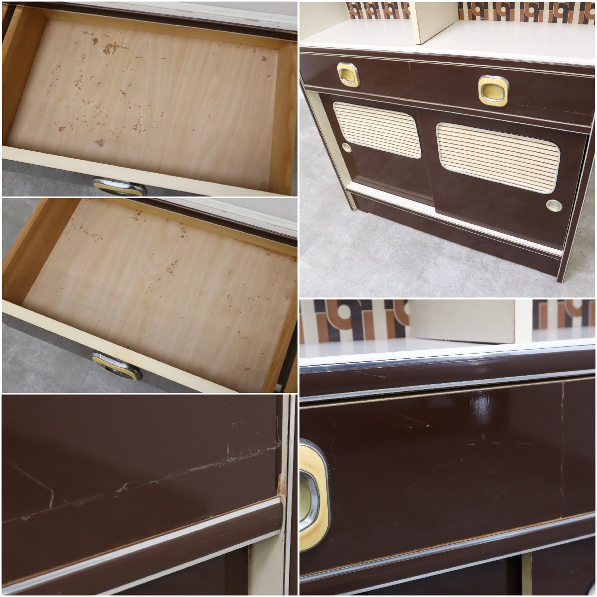 レトロ　食器棚　キャビネット 楽天市場】ガラス キャビネット 食器棚 飾り棚 オーク無垢