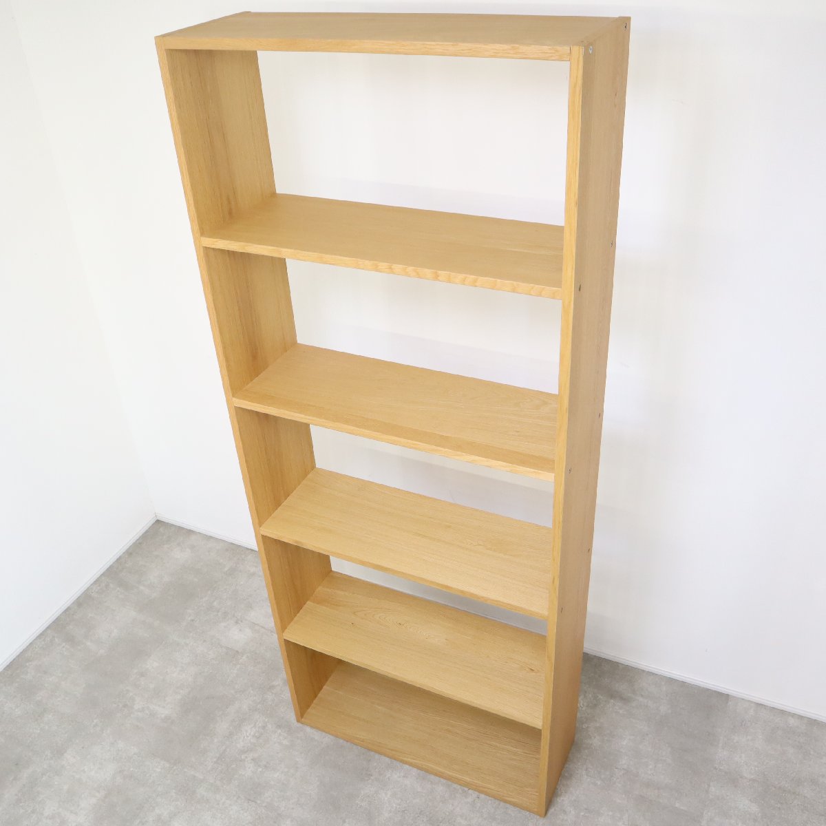 無印良品　オープンラック　天然素材 人気のMUJI(無印良品)のウォールナット材・2列・5段