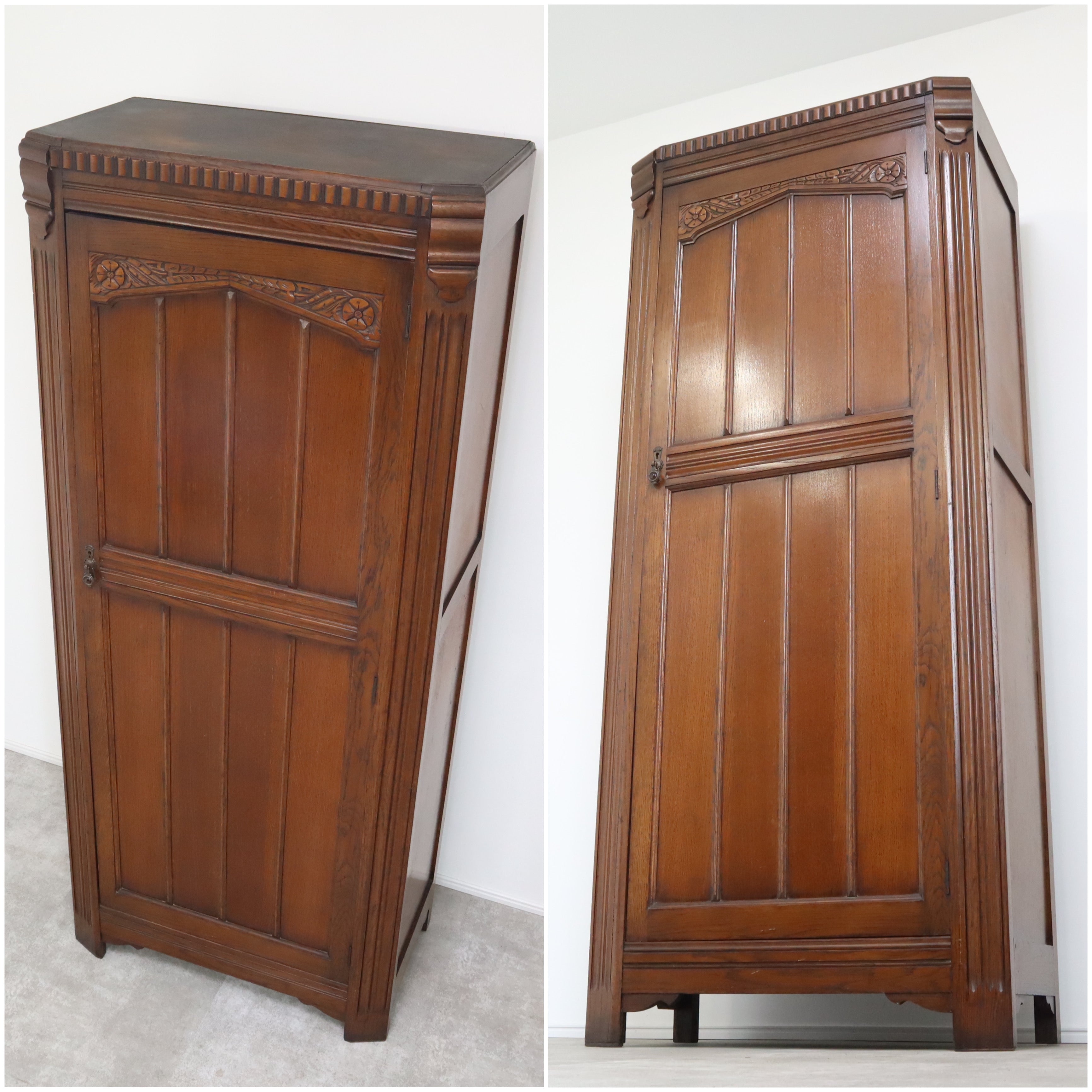 アンティーク ワードローブ クローゼット 木彫インテリア 大正ロマン ビンテージ ヴィンテージ Jaconomy Furniture 1930年代 ワードローブ クローゼット