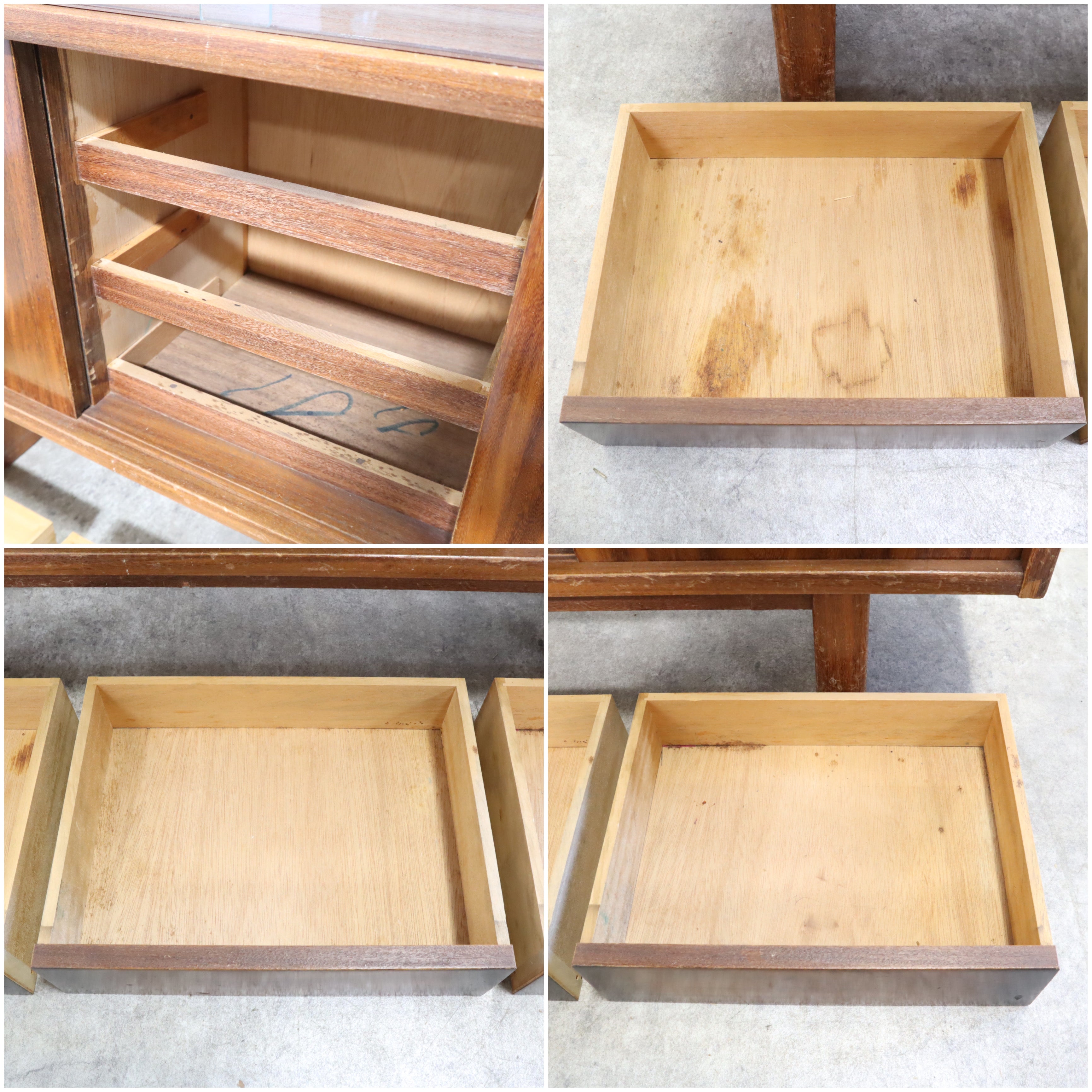 ガラスキャビネット 昭和レトロ 収納棚 戸棚 飾り棚 茶箪笥