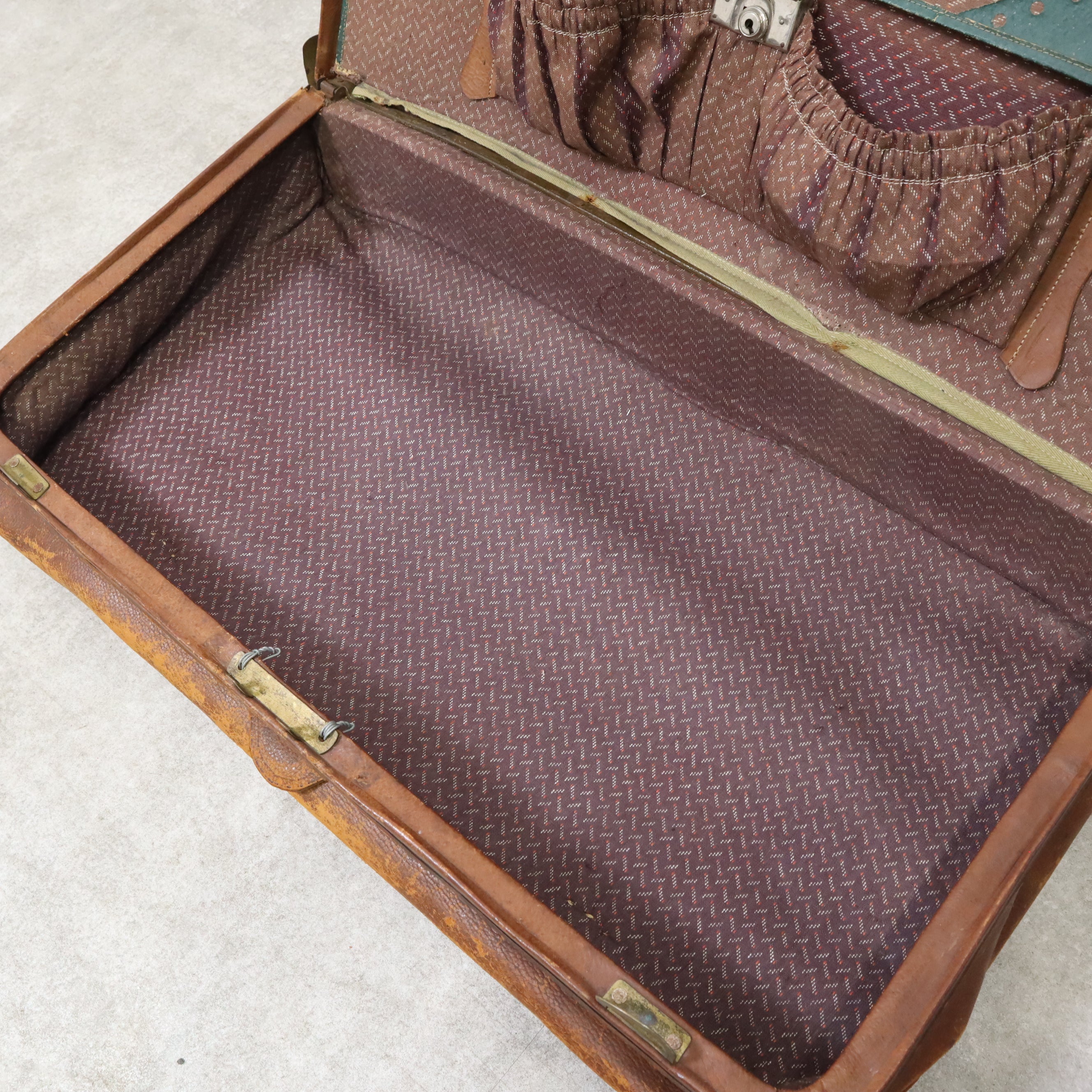 雰囲気最高！ヴィンテージ 本革トランクケース/ボストンバッグ