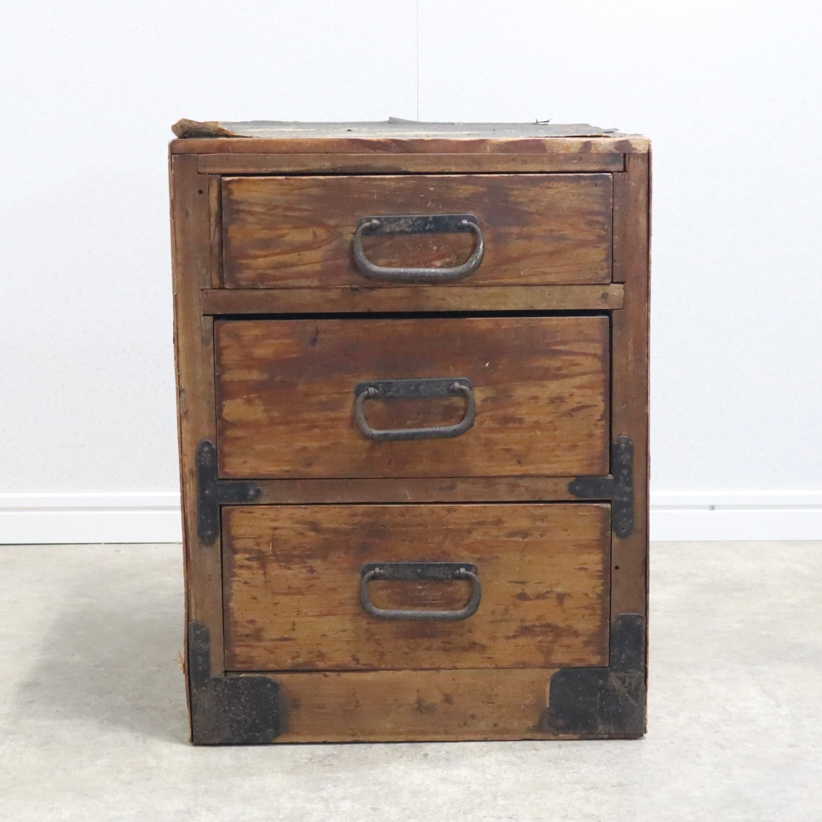 小箪笥 和家具 昭和レトロ 行商箪笥 3段 小家具 古道具 木製