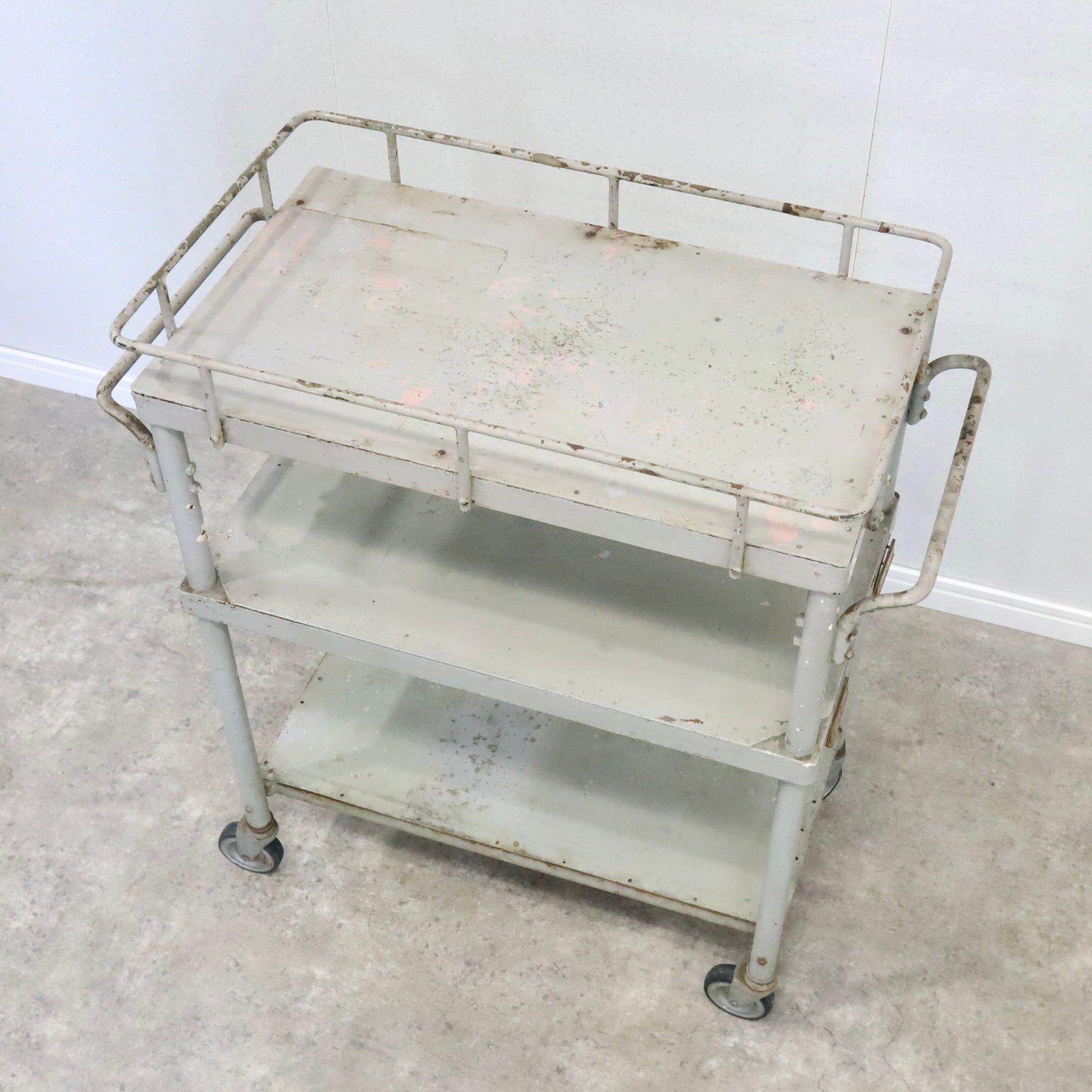 アイアンワゴン ヴィンテージ 作業台 ワゴンテーブル レトロ