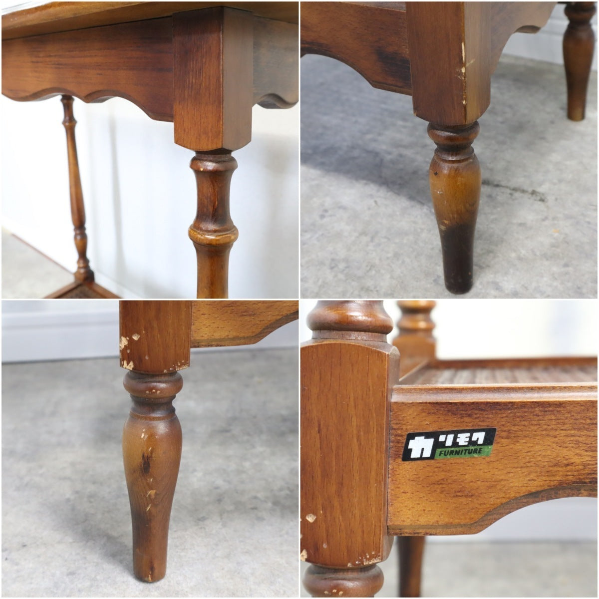 ヴィンテージ　オールドカリモク　コロニアル　電話台　花台　サイドテーブル オールドカリモクコロニアル電話台 karimoku カリモク オールド