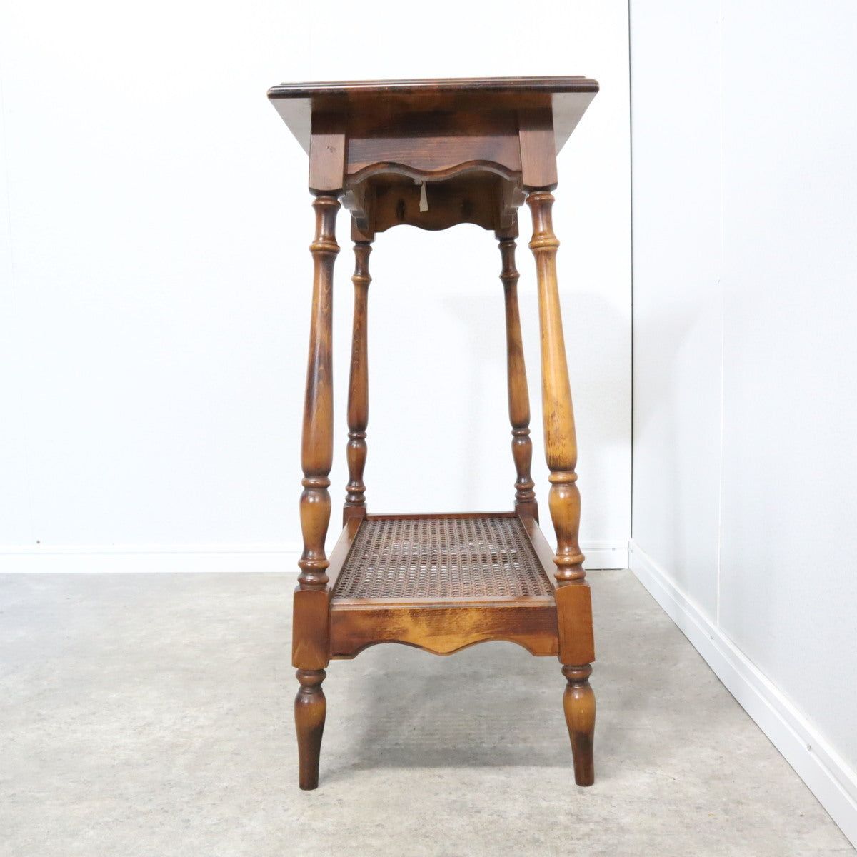 ヴィンテージ　オールドカリモク　コロニアル　電話台　花台　サイドテーブル karimoku オールド カリモク コロニアル 電話台 花台 ※i4※ オールド