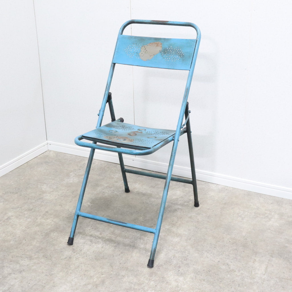 昭和レトロ 折りたたみ椅子 パイプイス スツール フォールディングチェア