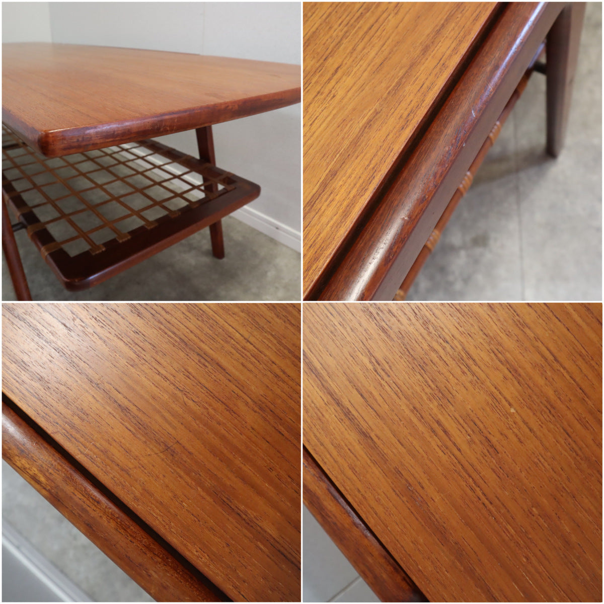 【北欧ビンテージ】ローテーブル コーヒーテーブル 伸長式 デンマーク製 美品 デンマーク製 センターテーブル/コーヒーテーブル 拡張棚付き 幅