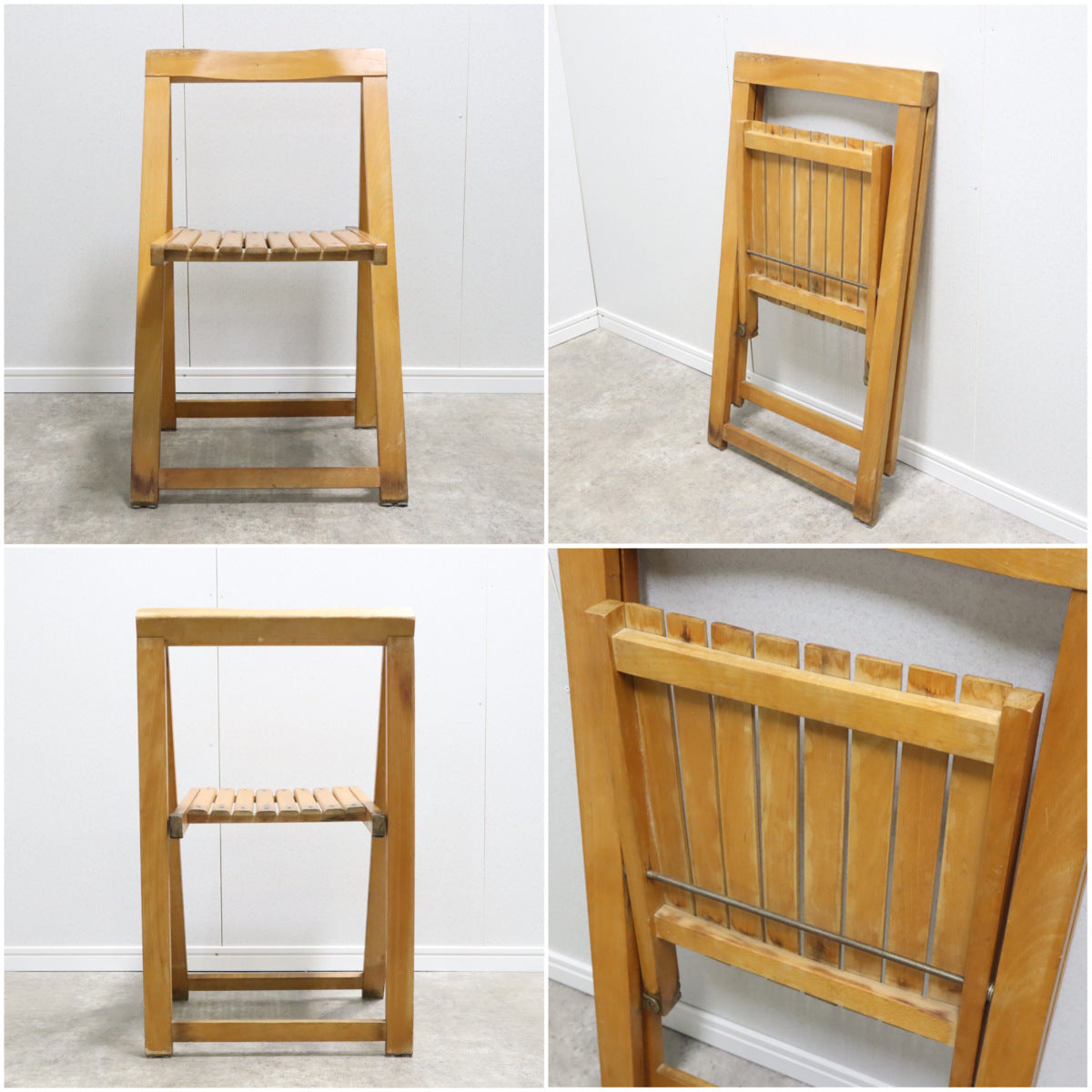 フォールディングチェア 木製 折りたたみ椅子 ヴィンテージ No.2