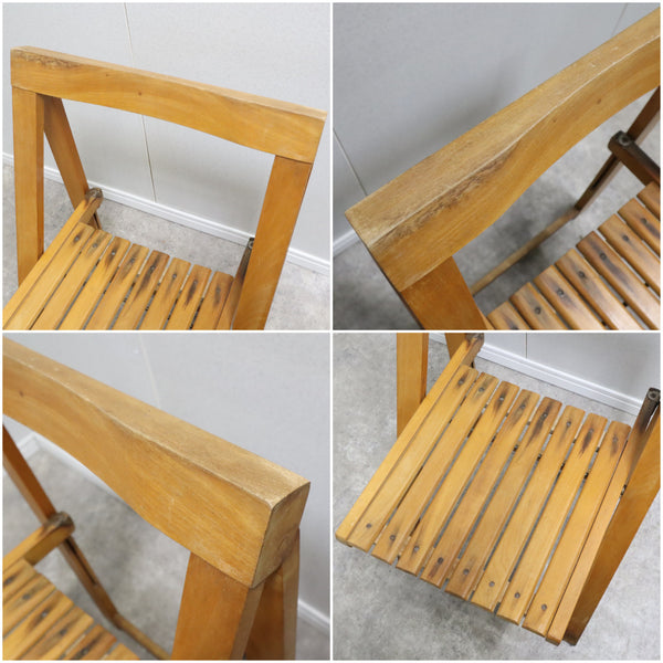 フォールディングチェア 木製 折りたたみ椅子 ヴィンテージ