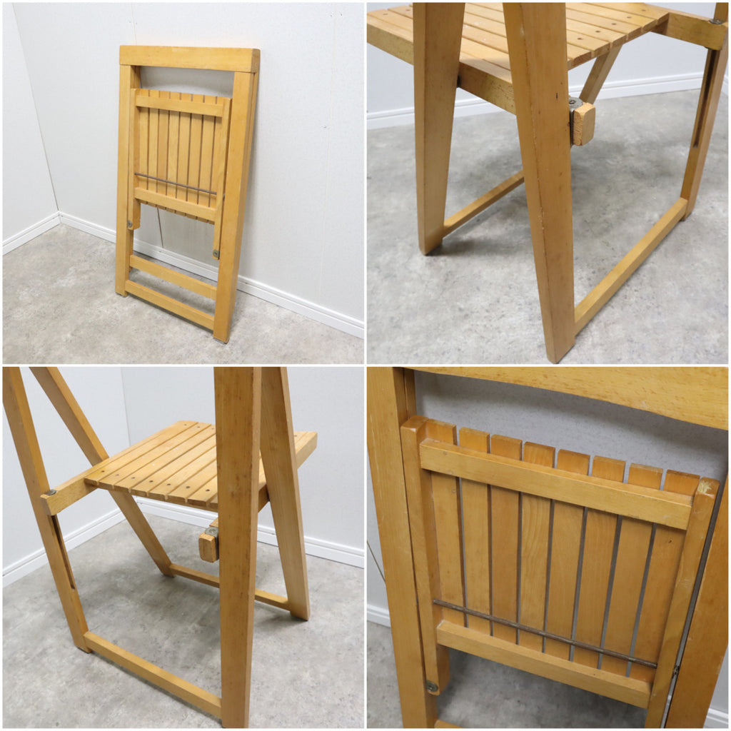 フォールディングチェア 木製 折りたたみ椅子 ヴィンテージ No.1 