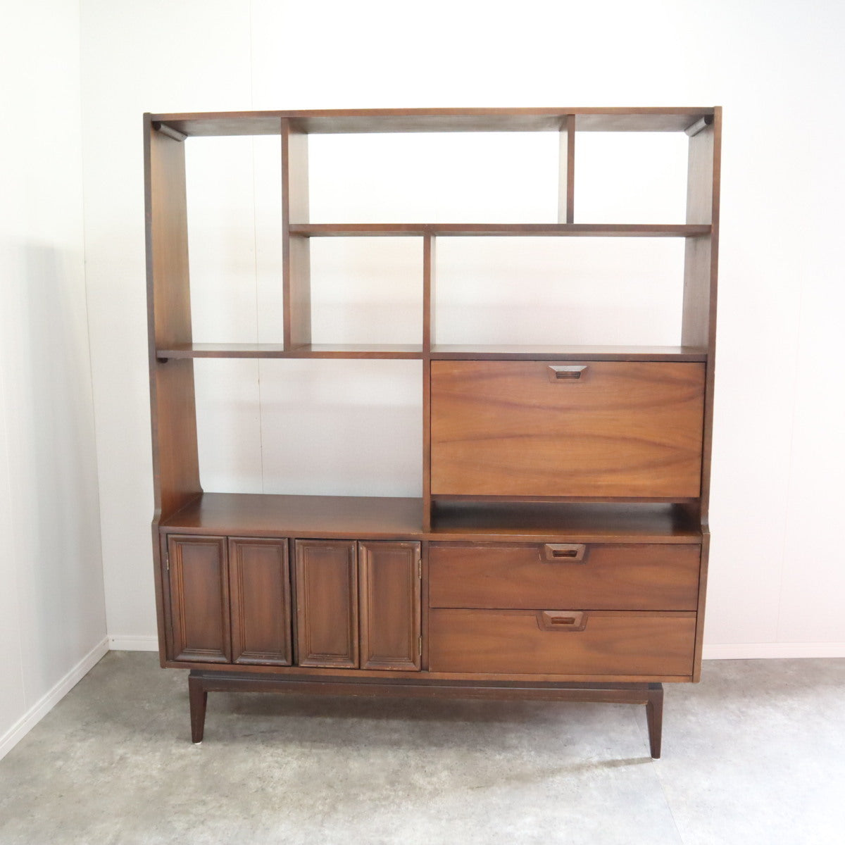 ヴィンテージ　アメリカン　飾り棚 アメリカンヴィンテージ ブックシェルフ 収納棚 引き出し付き