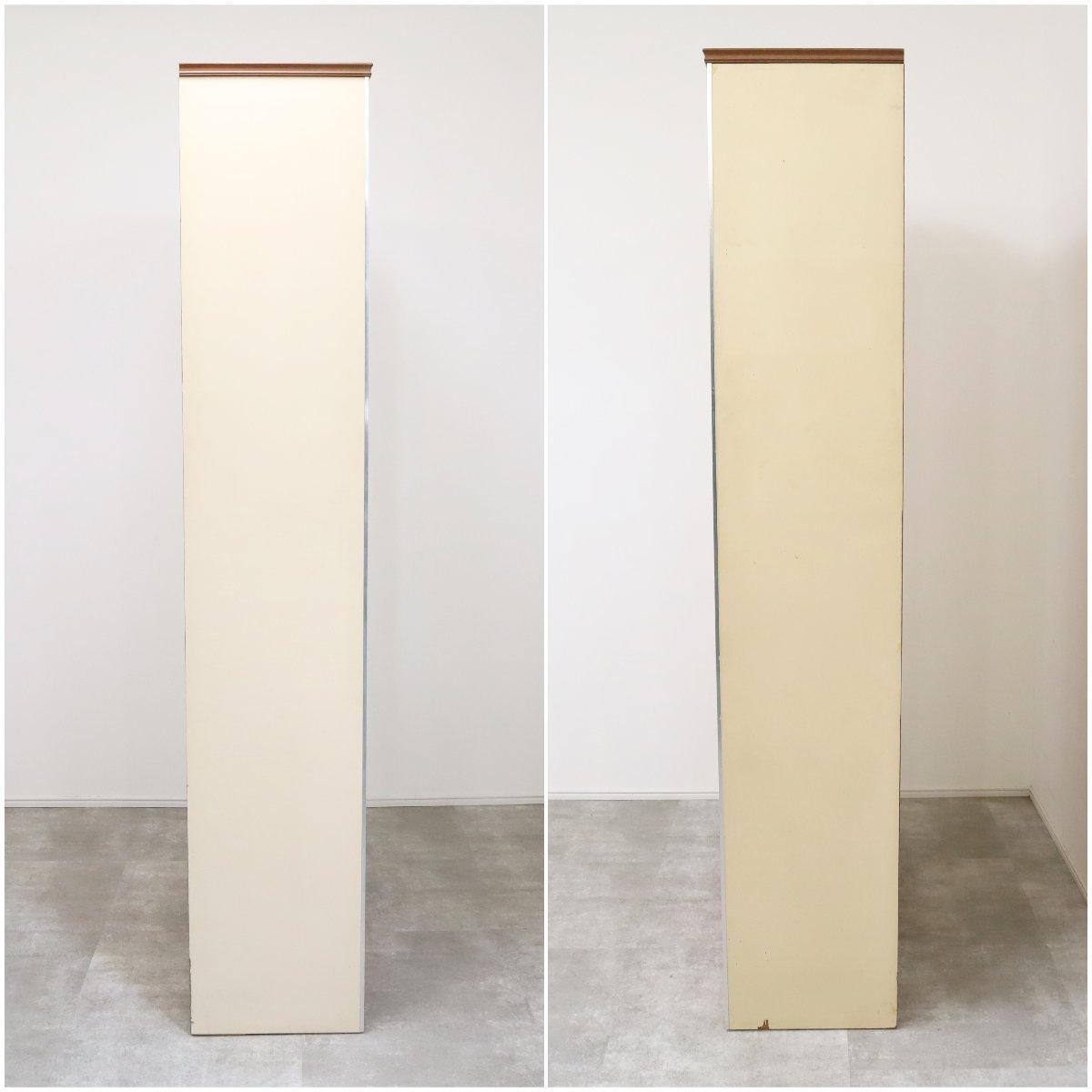 食器棚 昭和レトロ レトロポップ ガラス棚 ショーケース オレンジ