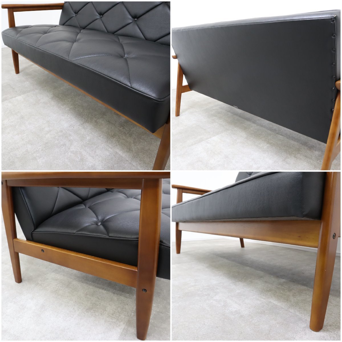 カリモクソファ　2人掛けソファ/WS11モデル　ブラック カリモク karimoku 長椅子 WS11モデル 2人掛け 応接ソファ 合成