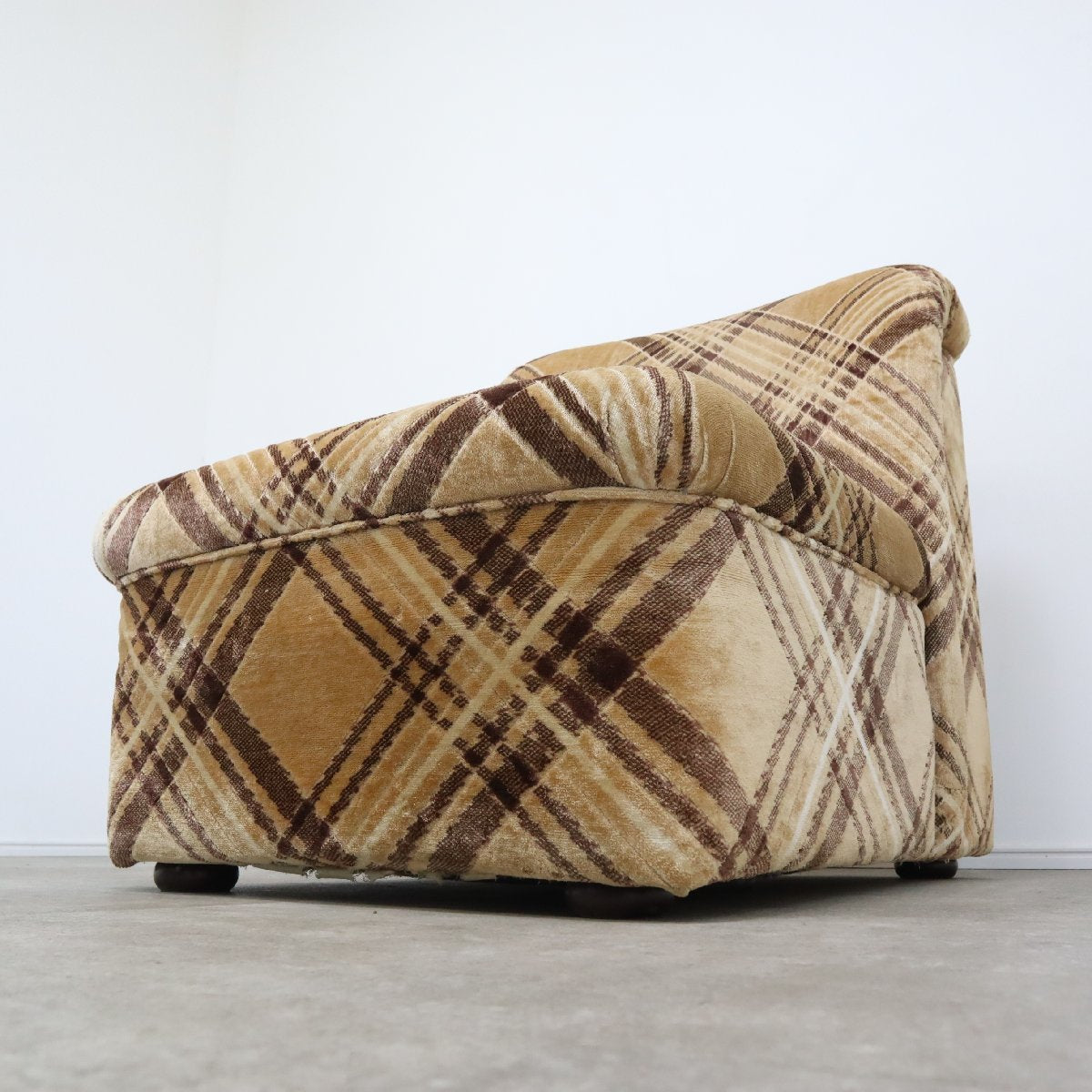 カリモク家具 オールドカリモク ソファ1人掛け ブラウン 昭和