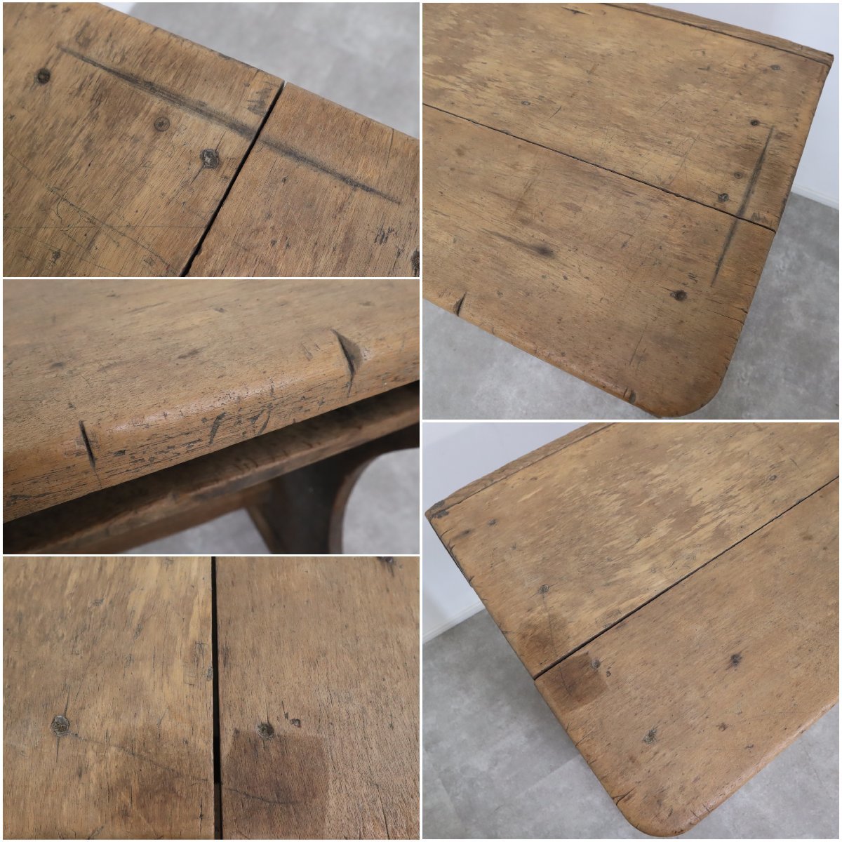 学校机 勉強机 木製デスク ヴィンテージ 昭和レトロ 学校 店舗