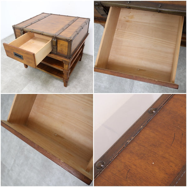 トランクテーブル コーヒーテーブル サイドテーブル 木製【09D2209026】