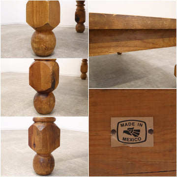 引取限定】メキシコ ローテーブル タイルトップテーブル センター 