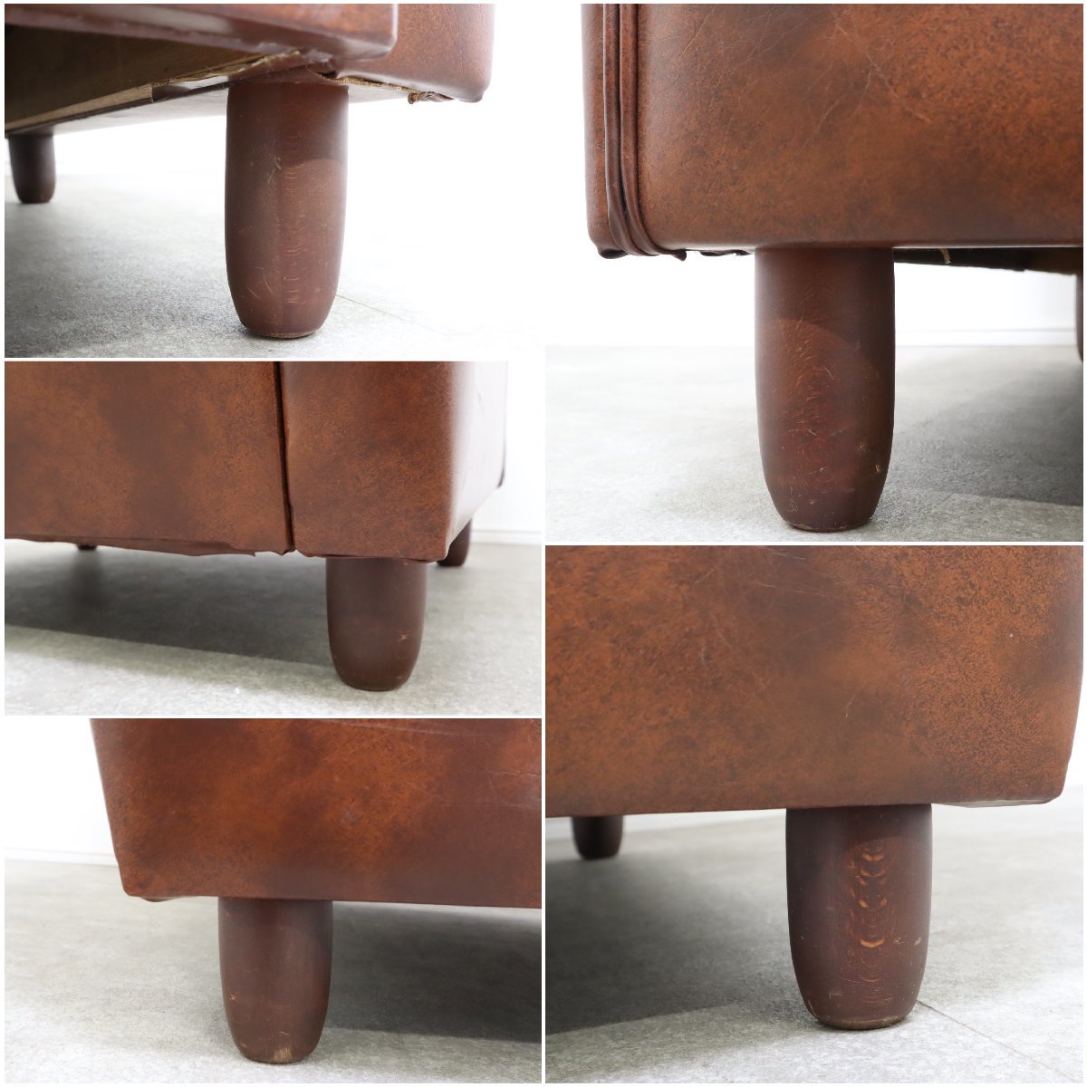 1人掛け ソファ 昭和レトロ 応接 ブラウン 1P 肘掛け ソファ ブラウン