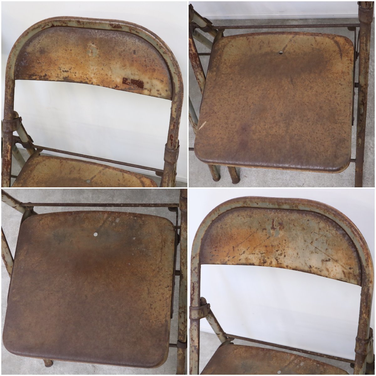 インダストリアル 工業系 ビンテージ 折りたたみ椅子 ミリタリー アンティーク i-img1200x1200-