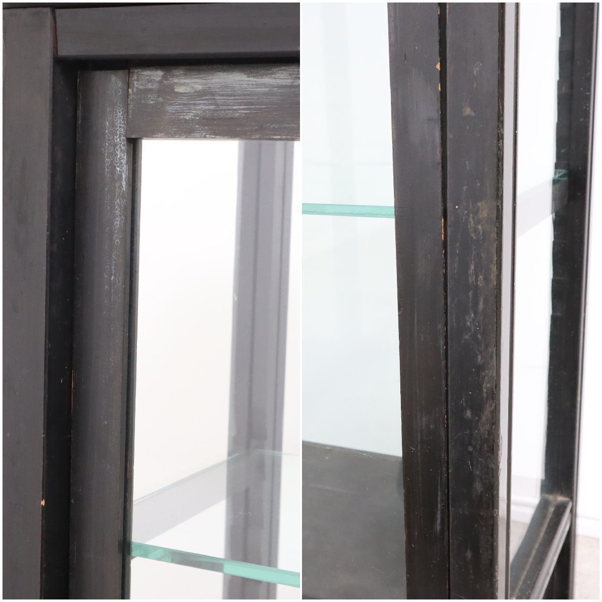 ガラスケース 3段 匂い有り ビンテージ アンティーク 昭和レトロ ショーケース アンティーク家具 ガラスショーケース イギリス ビンテージ