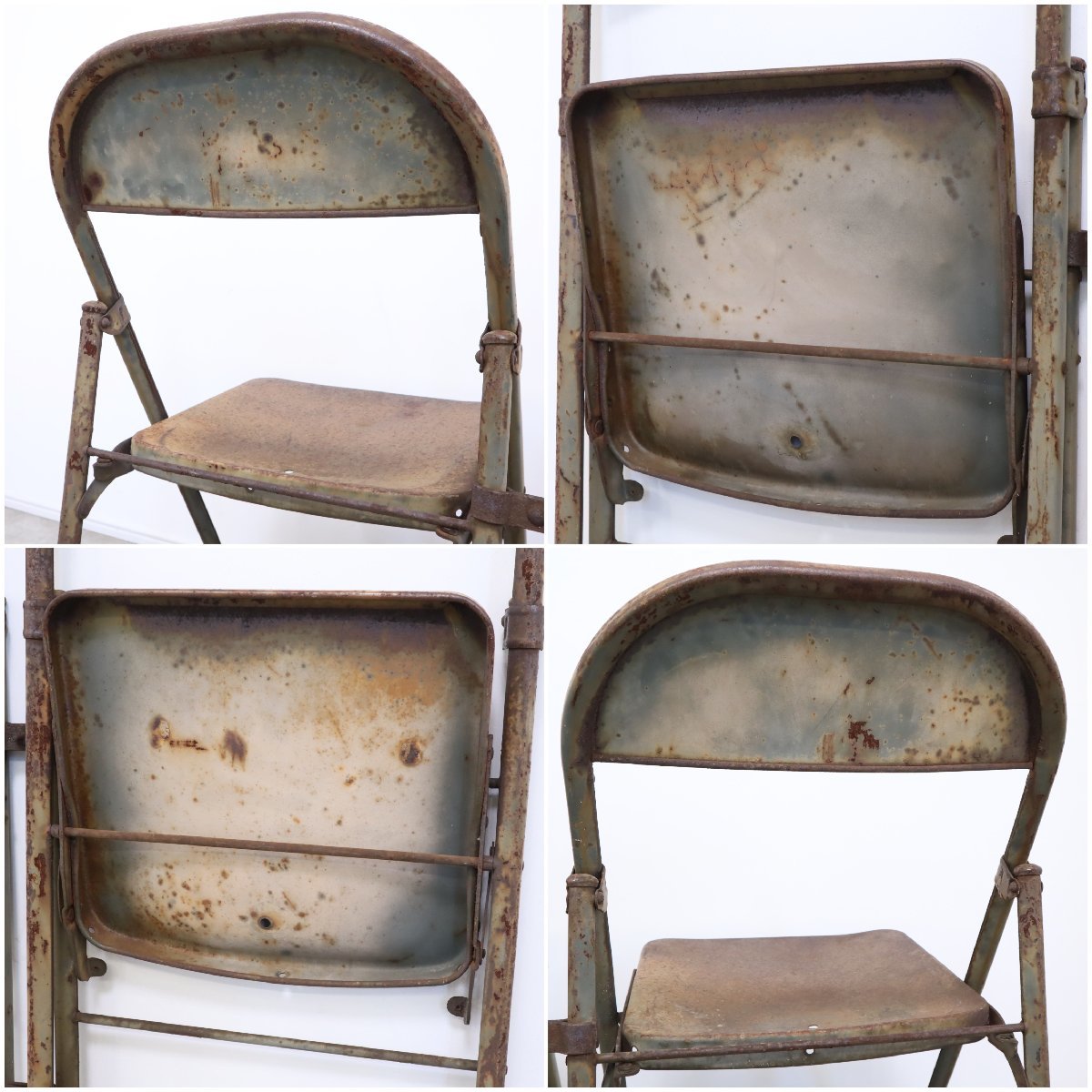 【送料込】70年代ビンテージ　工業系チェア　軍物　アイアンチェア 送料込】70年代ビンテージ 工業系チェア 軍物 アイアンチェア