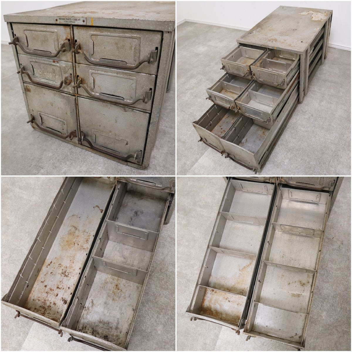ヴィンテージ パーツキャビネット スチールキャビネット 小物収納 工具